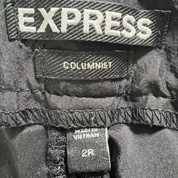 Express (2) 30x29 Regular Columnist Black Floral Lace Skinny Pants Low Rise - Picture 7 of 8